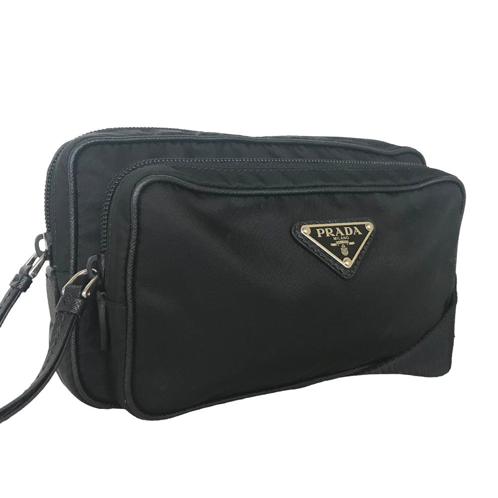 PRADA Sling bag 1BL010 Nylon black mens(Unisex) Used Authentic